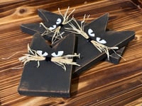 Image 4 of Primitive Rustic Black Cat Trio