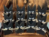 Image 5 of Primitive Rustic Black Cat Trio