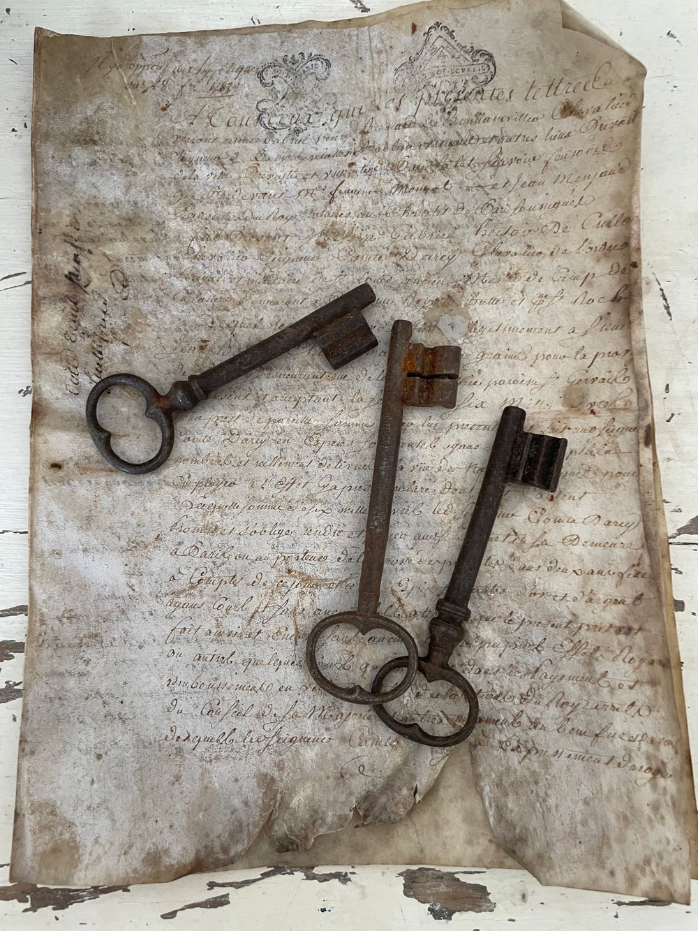 Image of Trio of Old French Keys 