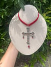 Red Velvet Cross Choker 