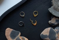 Image 1 of Spike Septum Ring - Hinged Segment Clicker - Surgical steel/Titanium- Gold or Silver - 8mm 1.2mm 16G