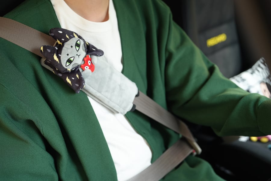 Image of BADMEAW PLUSH SEATBELT COVER SET 