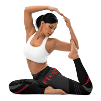 Image 3 of Crimson Stride FIERCE Yoga Leggings