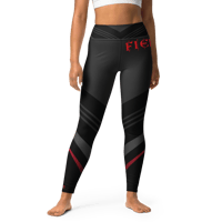 Image 19 of Crimson Stride FIERCE Yoga Leggings