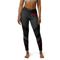 Image 9 of Crimson Stride FIERCE Yoga Leggings