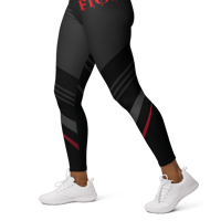 Image 20 of Crimson Stride FIERCE Yoga Leggings