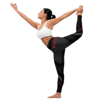 Image 1 of Crimson Stride FIERCE Yoga Leggings