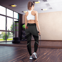 Image 15 of Crimson Stride FIERCE Yoga Leggings