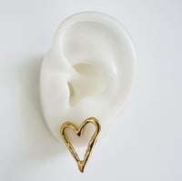 Image 2 of Molten Heart Earring- Made to order