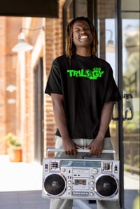 Image 3 of Trilogy456wear Black Bikelife Tee – Green Dice Logo