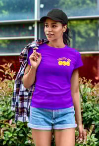 Image 4 of Trilogy456wear Purple Tee – Gold Dice Logo