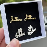 Image 1 of Stud name earrings 