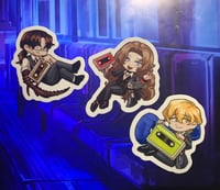Image 1 of Limbus Company Stickers: Gregor, Rodya, Sinclair - Pass on cassettes