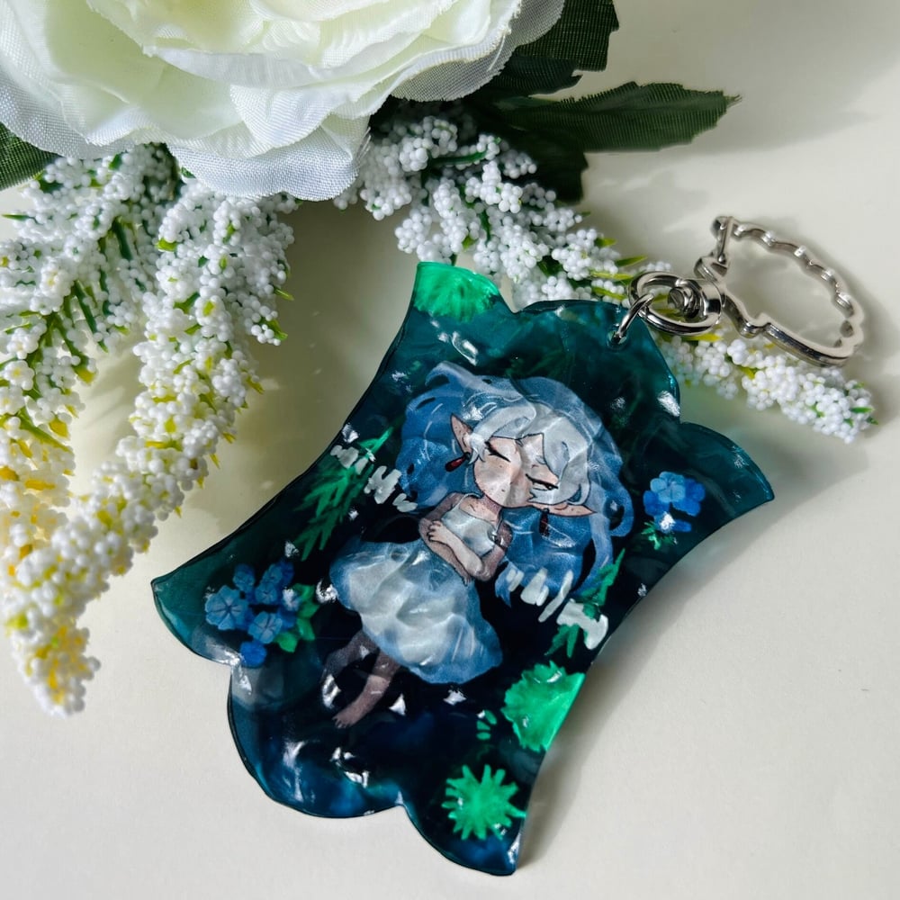 Frieren's Water Meditation - 3" Wavy Acrylic Charm