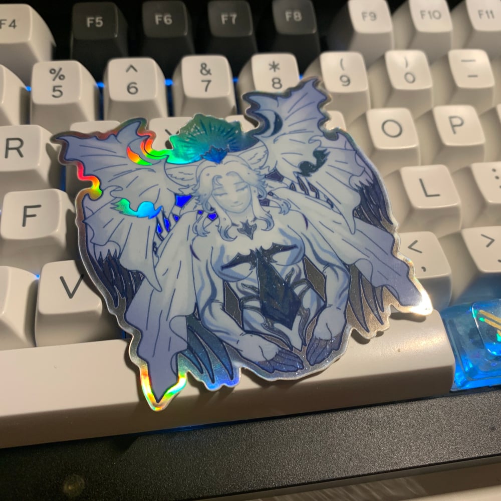 FFXIV Rainbow Holographic Sticker: Hydaelyn