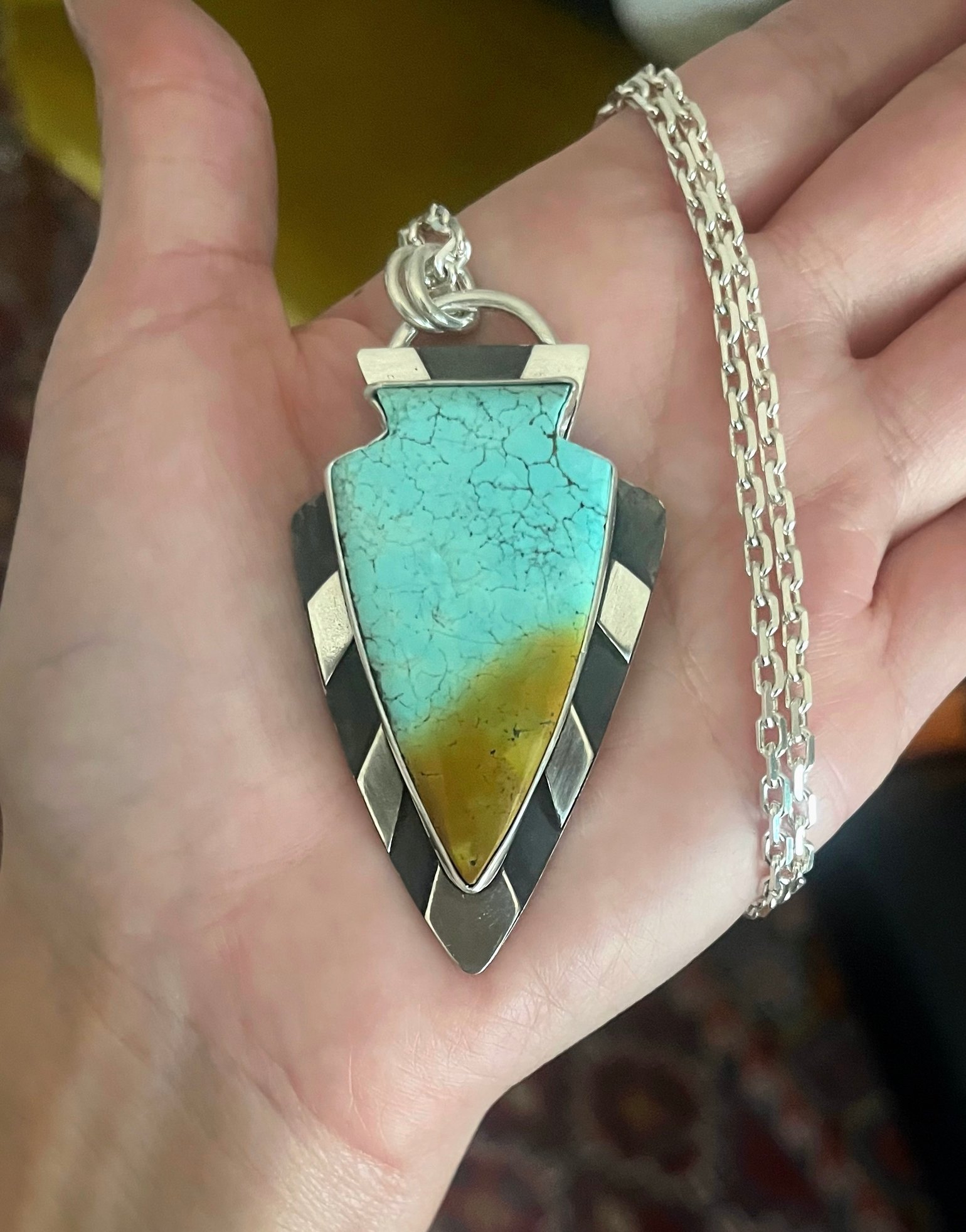 Image of Turquoise Arrowhead Pendant