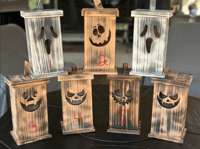 Image 2 of Cedar Jack-O-Lantern with LED Candle