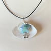 blue star shell cord necklace