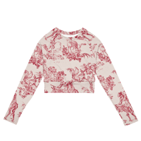 Image 1 of HowdyRed Recycled Long-Sleeve Crop Top