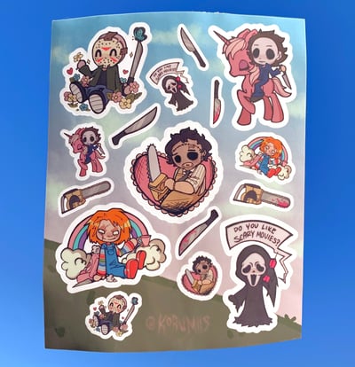 Image of Cute Slashers Sticker Sheets