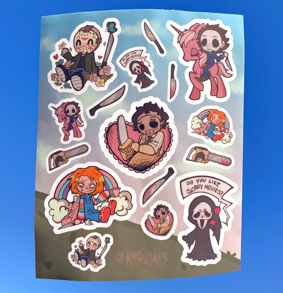 Image of Cute Slashers Sticker Sheets