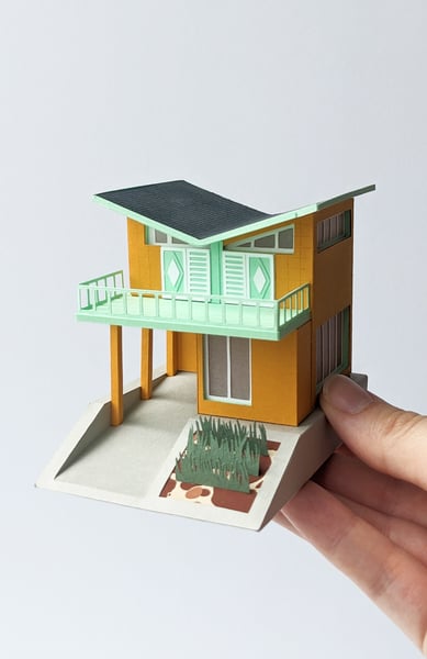 Image of Modernist Home Paper Model