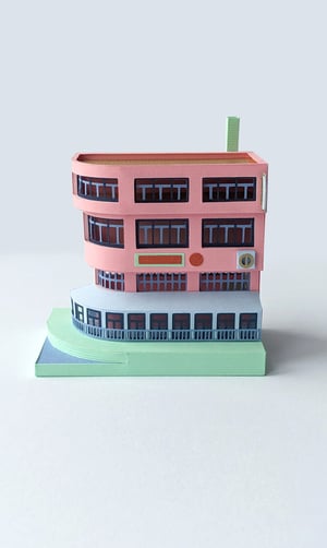 Image of Corner Apartments Paper Model