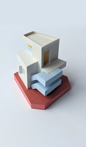 Image of Block House Paper Model