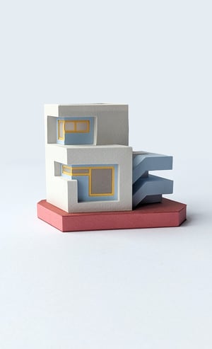 Image of Block House Paper Model