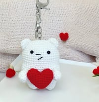 Teddy Bear With Red Heart Keyring