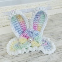 Multi-color bunny hair clip