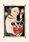 lady + her fish vase
