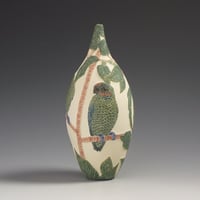 Image 1 of Eyed Fig parrot sgraffito vessel