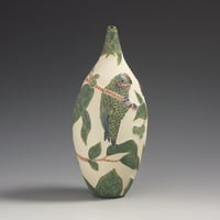 Image 2 of Eyed Fig parrot sgraffito vessel