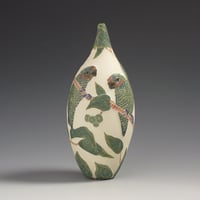 Image 3 of Eyed Fig parrot sgraffito vessel