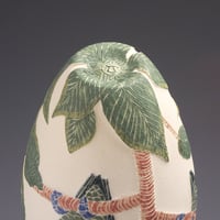 Image 6 of Eyed Fig parrot sgraffito vessel