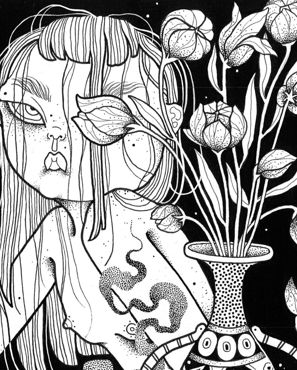 smoking lady