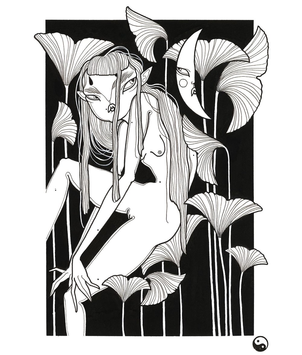A4 ginkgo girl