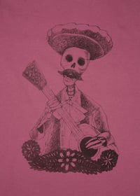 Image 4 of Day Of The Dead Organic Cotton Rolled Sleeve T-shirt