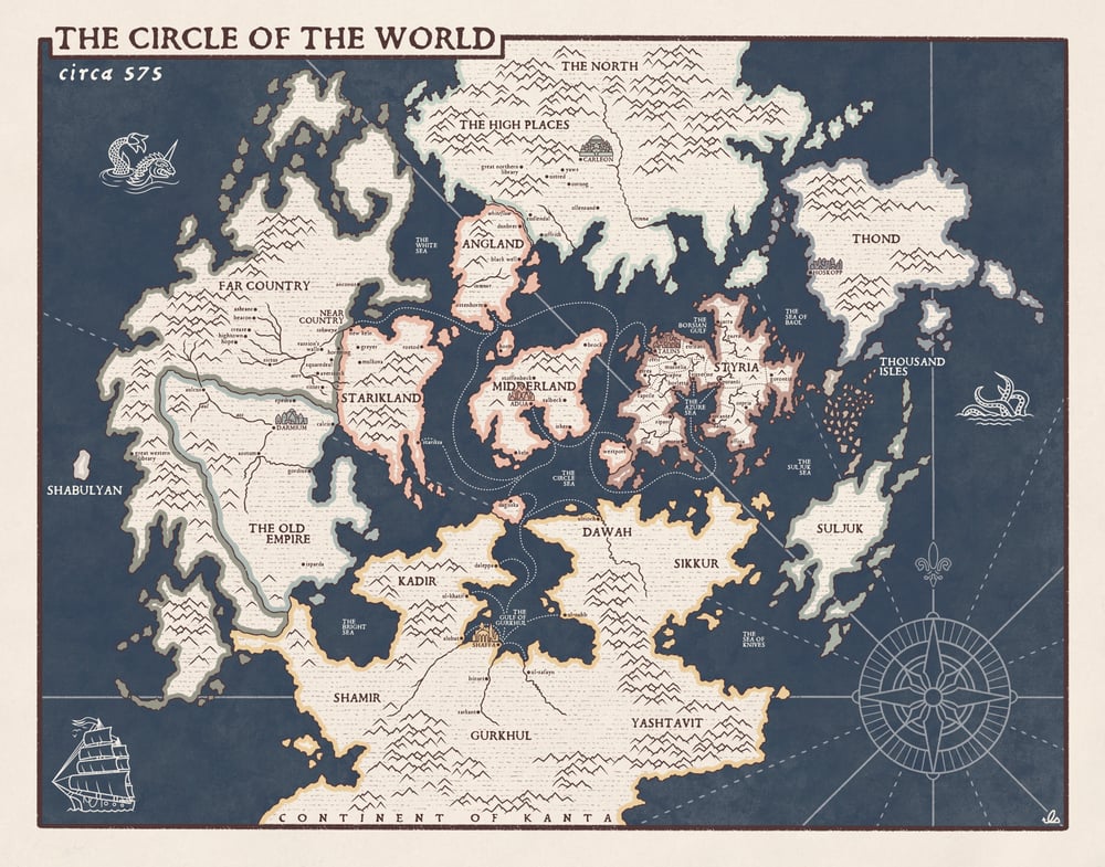 MAP OF THE CIRCLE OF THE WORLD (THE FIRST LAW)