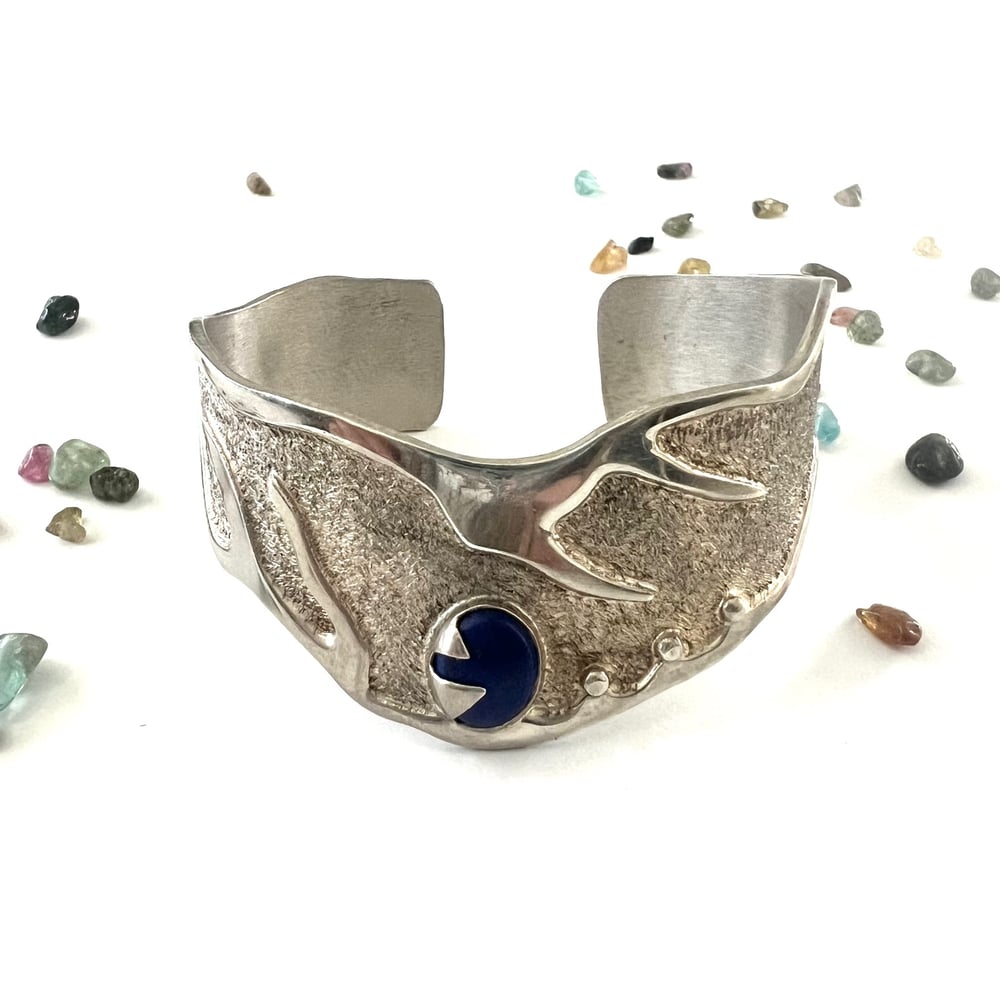 Image of Vintage Silver and Lapis Athena Bracelet