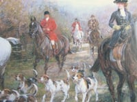 Image 4 of Through The Copse - Heywood Hardy (b1843) Vintage Framed Print, Fox Hunting Scene & Lady Equestrian