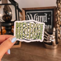 Image 1 of Beetlejuice Spiral Glitter Vinyl Sticker