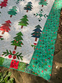 Image 3 of Under the Pines Quilt Kit  featuring In From the Cold