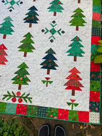 Image 6 of Under the Pines Quilt Kit  featuring In From the Cold