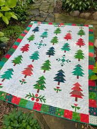 Image 4 of Under the Pines Quilt Kit  featuring In From the Cold