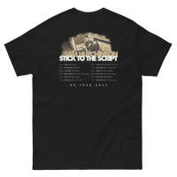 STICK TO THE SCRIPT TOUR BLACK T-SHIRT