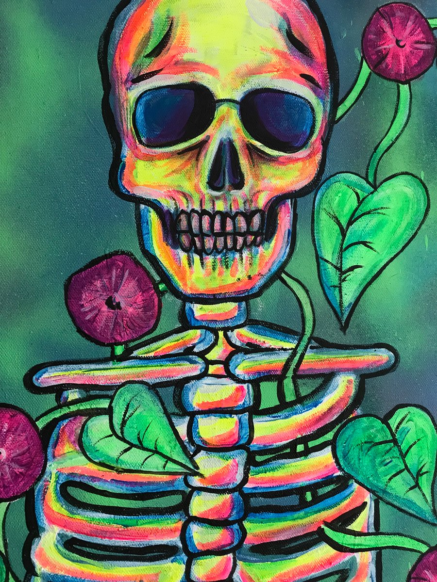 Natalia Sustaita Art — Neon Skeleton