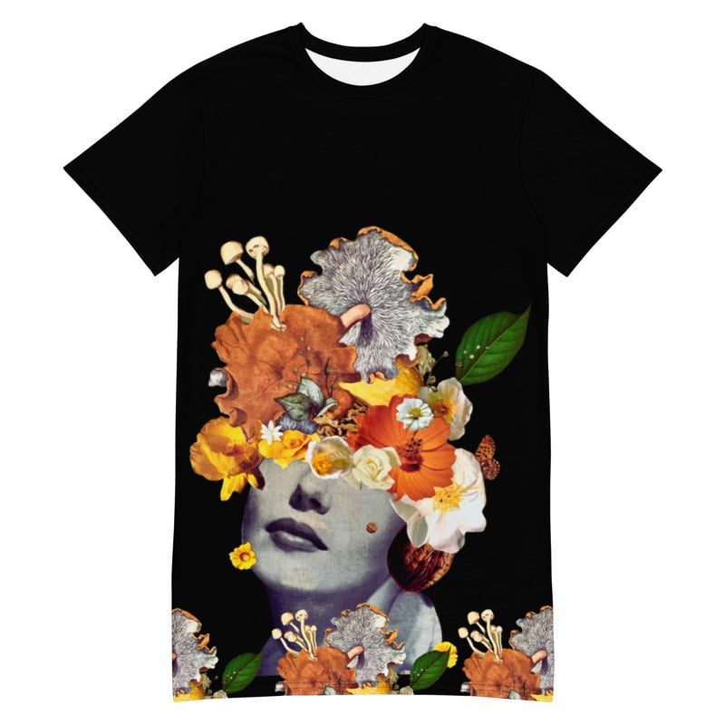 Image of She's a Little Nuts - Black T-Shirt Dress - Limited Edition