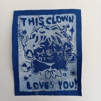 Image 2 of Clown Patch Postcard-sized 